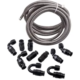 Iqw6n2 Bfo 6m/20ft An6 -6an Ptfe Steel Braided Oil Fuel Line Hose End Fitting Adaptor Kit Iqw6n2 Bfo 6m/20ft An6 -6an Ptfe Steel Braided Oil Fuel Line Hose End Fitting Adaptor Kit