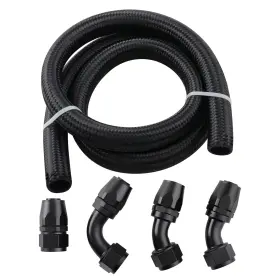 Bfo J0q7e9 Heat Resisting 16an Hose Fuel Line 5 Feet With 90 Degree An Fittings 45