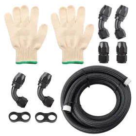 M3492n Bfo 12an 10ft Nylon Braided Oil Line Hose Fitting Ends Kit Cpe Synthetic Rubber