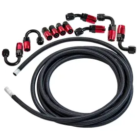 N6la2z Bfo An6 Nylon Steel Braided Oil Fuel Line Hose 16ft Fitting End Adaptor Kit
