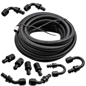 Nijs2a Bfo An6 -6an An-6 Fitting Steel Nylon Braided Oil Fuel Line Swivel Hose End 20ft New Nijs2a Bfo An6 -6an An-6 Fitting Steel Nylon Braided Oil Fuel Line Swivel Hose End 20ft New
