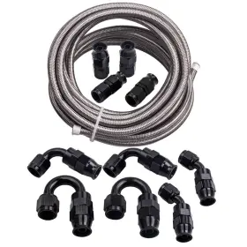 O8iegp Bfo 20ft An6 -6an Ptfe Braided Oil Fuel Hose Line Fittings And Adaptor Set O8iegp Bfo 20ft An6 -6an Ptfe Braided Oil Fuel Hose Line Fittings And Adaptor Set