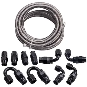 P9jw7q Bfo 20ft Nylon Stainless Steel Oil/fuel Line&10x An6 Fuel Hose Fitting Adapter Kit P9jw7q Bfo 20ft Nylon Stainless Steel Oil/fuel Line&10x An6 Fuel Hose Fitting Adapter Kit