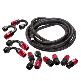 R1eg6f Bfo 16ft An-8 Fitting Stainless Steel Nylon Braided Oil Fuel Hose Line 8an New R1eg6f Bfo 16ft An-8 Fitting Stainless Steel Nylon Braided Oil Fuel Hose Line 8an New
