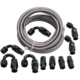 Sk4tyh Bfo 20ft Nylon Stainless Steel Oil Fuel Line And 10x An6 Hose Fitting Adapter Kit Sk4tyh Bfo 20ft Nylon Stainless Steel Oil Fuel Line And 10x An6 Hose Fitting Adapter Kit