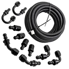 Sqfe9j Bfo An6 -6an Fitting Steel Nylon Braided Oil Fuel Line Swivel Hose End 20ft Safe