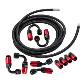 Sry5do Bfo 6an An-6 Fitting Stainless Steel Nylon Braided Oil/fuel Hose Line 16ft Kit New