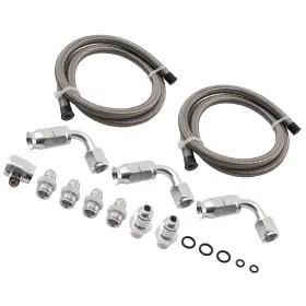 U472zn Bfo 6an Power Steering Pump Pipe 3ft Stainless Steel High Pressure Silver Universal