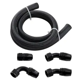 Bfo Vnp2q5 16an Hose Fuel Line 5 Feet With Nylon Braided Hoses 90 45 Degree Safe