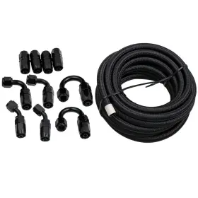 Wtr9q1 Bfo 6an Fuel Line Kit 16ft 20ft Nylon Stainless Steel Us Braided Red Black Sliver