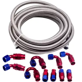 Xeu49z Bfo An8 Straight Ptfe Fitting Stainless Steel Fuel Hose 45 Xeu49z Bfo An8 Straight Ptfe Fitting Stainless Steel Fuel Hose 45