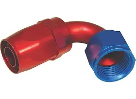 12602 Big End Performance Red/blue 120 Degree Swivel Aluminum Hose 6an