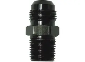 14016 Big End Performance 3/8in Npt To 10an Black Straight Adapter Fitting