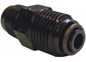 14141 Big End Performance 6an To 16mm X 1.5 Oring Black Fuel Rail Fitting