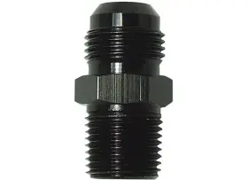 14216 Big End Performance 1/2in Npt To 12an Black Straight Adapter Fitting
