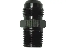 14886 Big End Performance 3/8in Npt To 8an Black Straight Adapter Fitting