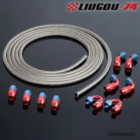 Big452169 Big-wheel Fit For An8 -8an Stainless Steel Oil Fuel Line Hose Pipe With Swivel Fitting 5m