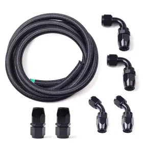 An10 Blackhorse-racing 940981507584 10ft 10 An Nylon And Stainless Steel Braidied Oil Gas