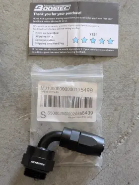 She06-090m-bk Boostec Swivel Hose End/fitting M22 X P1.5 To An6 6an 90 Degree For Setrab She06-090m-bk Boostec Swivel Hose End/fitting M22 X P1.5 To An6 6an 90 Degree For Setrab