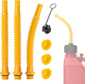 Aw9775 Branded Fuel Jug Hose For Vp Racing With Spout Cap 3 Pcs Leak Proof Gas Can