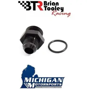 Adpt-02-012 Brian Tooley Racing Btr 10an Male To 12an Orb O-ring Black Straight Adapter Fitting -12orb -10