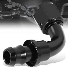 Bfc-fit-041-12-090-bk Build Fast Car Bfc Push-on Hose End To An Female Fitting Adapter 90 Degree -12 3/4 Inch Barb