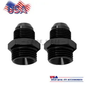 Orb-an8-2 Cahuczlhoz 2pcs Orb-8 O-ring Boss 8an To An8 Male Adapter Fitting Black For Fuel Rail