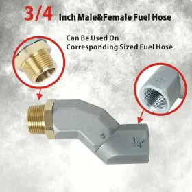 Ch4713 Carautopartshome 3/4 Inch Fuel Hose Swivel 360degree Rotating Connector For Transfer Pump Nozzle Ch4713 Carautopartshome 3/4 Inch Fuel Hose Swivel 360degree Rotating Connector For Transfer Pump Nozzle
