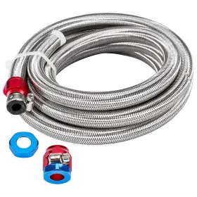 Cb-10101029a Carbole 10ft Stainless Steel Braided Fuel Line 3/8 I.d. Diesel Hose Swap Efi