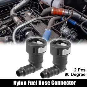 Carpopart 746453047307 2pcs Fuel Line Quick Connect 90 Degree Adapter For 12mm To 1/2 Rubber Tubing