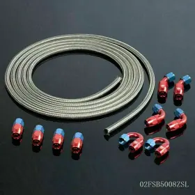 Gpl76803 Cheda Fit For An8 An-8 Stainless Steel Nylon Braided Oil Fuel Line Hose End Fitting 5m