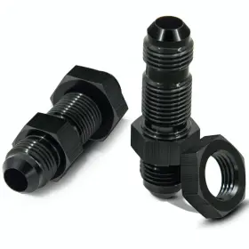 An6-6-an6 Cnraqr 2pcs 6an Male To Straight Bulkhead Flare Fitting Union Adapter Aluminum An6