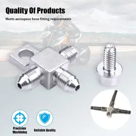 Myf-an3 Cnraqr 3-way Male Brake Hose Fitting 3an An3 Stainless Steel Tee Adapter 2 Pcs