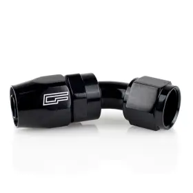 Cf-fpe-04-045-000-bl Colorfittings Black -4an / 4an Ptfe Fitting Inch Dash Four 45 Degree Swivel