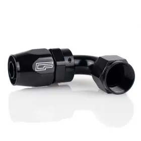 Cf-fpe-06-090-000-bl Colorfittings Black -6an / 6an Ptfe Fitting Inch Dash Six 90 Degree Swivel