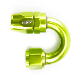 Cf-fpe-08-180-000-gr Colorfittings Lime Green -8an / 8an Ptfe Fitting Inch Dash Eight 180 Degree Swivel