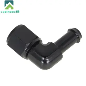 Cg617328ld Coolgood18 Black Barb Fitting Adapter Aluminum 90 Degree 6an Female Swivel To 3/8 Inch