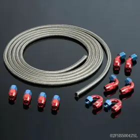 Ht-02fsb5004zsl Crossdesign An4 Stainless Braided Oil Fuel Line And Fit For Hose End Adaptor Kit 5m Sliver Ht-02fsb5004zsl Crossdesign An4 Stainless Braided Oil Fuel Line And Fit For Hose End Adaptor Kit 5m Sliver