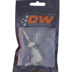 6-02-0712 Deatschwerks For 6an Male Flare To 5/16 Inch Barb Bulkhead Adapter 90-degree