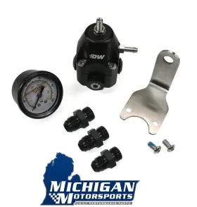 6-1002-frb-66 Deatschwerks Dwr1000c Fuel Pressure Regulator With 6an Fittings Bracket And Gauge