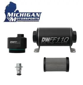 8-ffr-110-010k Deatschwerks 110mm Billet Fuel Filter Regulator 10 Micron 58 Psi