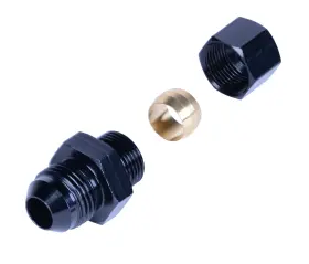 13046 Derale 1/2 Transmission Cooler Line To -8an Male Black Anodized Fitting
