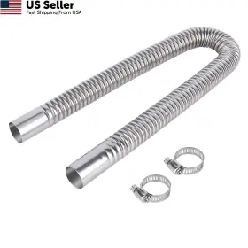 Pqg-60cm Dojobkinb 23.6 Inches Stainless Steel Exhaust Hose 2.5cm/ 23.6in/60cm 1pcs Onecolor