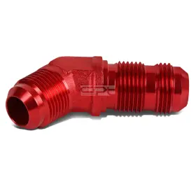 Dpt-ft1900610rd Dpt Motorsports 10an An-10 Male Thread 45 Degree Bulkhead Flare Red Aluminum Anodized Fitting