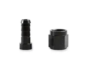 Earls 090127631980 Auto-crimp Straight Hose End -4 An Black Anodized Aluminum Fitting