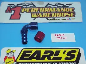 709111erl Earls New 90 Push-on Hose End -10an Fitting Push Loc # 709111 Erl #125