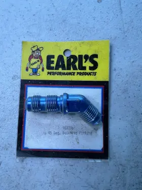 983706 Earls 938796 Fitting Bulkhead Hose End Banjo -6 45 Degree Tube #983706