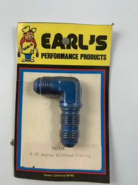 983308 Earls 90 Degree Elbow Bulk Head Fitting -8 An Adapter