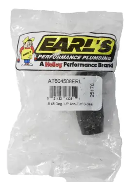 At804508erl Earls Plumbing Fuel Hose Fitting Swivel-seal End Black Plastic