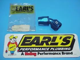 304613 Earls Performance New Reusable -12 An 45 Hose End Fitting #304613 Blue Auto-fit #134